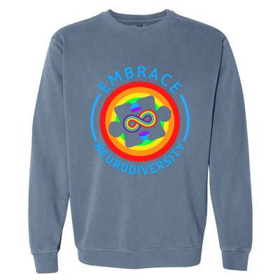 Autism Awareness Month Embrace Neurodiversity Tee Gift Garment-Dyed Sweatshirt