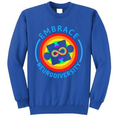 Autism Awareness Month Embrace Neurodiversity Tee Gift Tall Sweatshirt