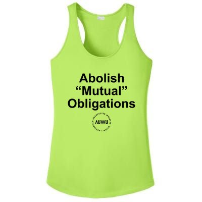 Auwu Abolish Mutual Obligations Ladies PosiCharge Competitor Racerback Tank