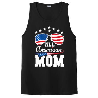 All American Mom 4th of July Matching Family PosiCharge Competitor Tank