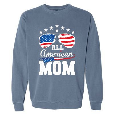 All American Mom 4th of July Matching Family Garment-Dyed Sweatshirt