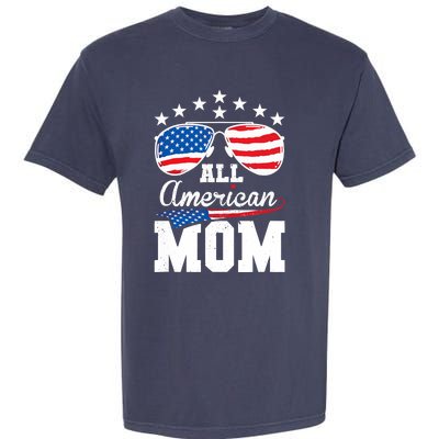 All American Mom 4th of July Matching Family Garment-Dyed Heavyweight T-Shirt