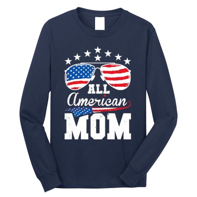 All American Mom 4th of July Matching Family Long Sleeve Shirt