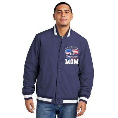 All American Mom 4th of July Matching Family Insulated Varsity Jacket