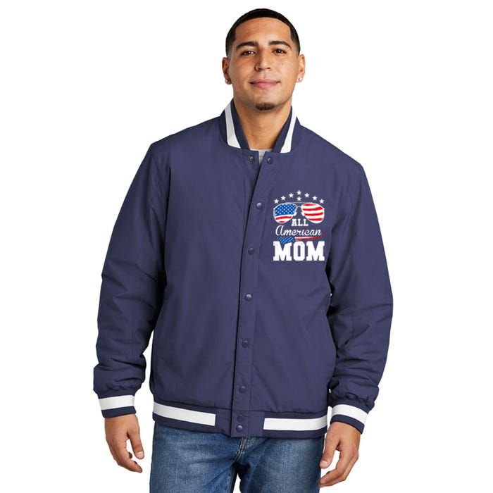 All American Mom 4th of July Matching Family Insulated Varsity Jacket