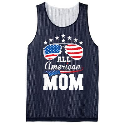 All American Mom 4th of July Matching Family Mesh Reversible Basketball Jersey Tank