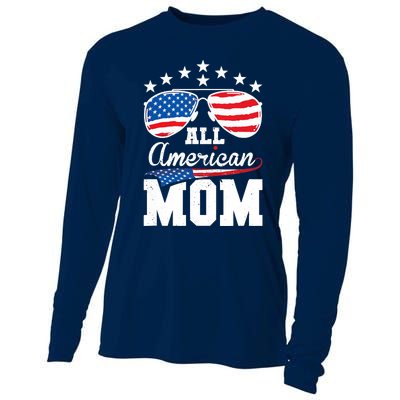 All American Mom 4th of July Matching Family Cooling Performance Long Sleeve Crew