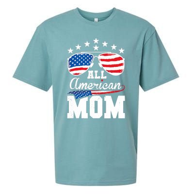 All American Mom 4th of July Matching Family Sueded Cloud Jersey T-Shirt