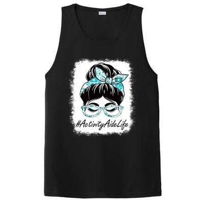 Activity Aide Messy Bun Bleached World Health Day Gift PosiCharge Competitor Tank