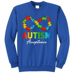 Autism Awareness Month Live Love Autistic Acceptance Autism Gift Tall Sweatshirt