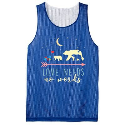 Autism Awareness Mama Bear Love Needs No Words Cute Gift Mesh Reversible Basketball Jersey Tank