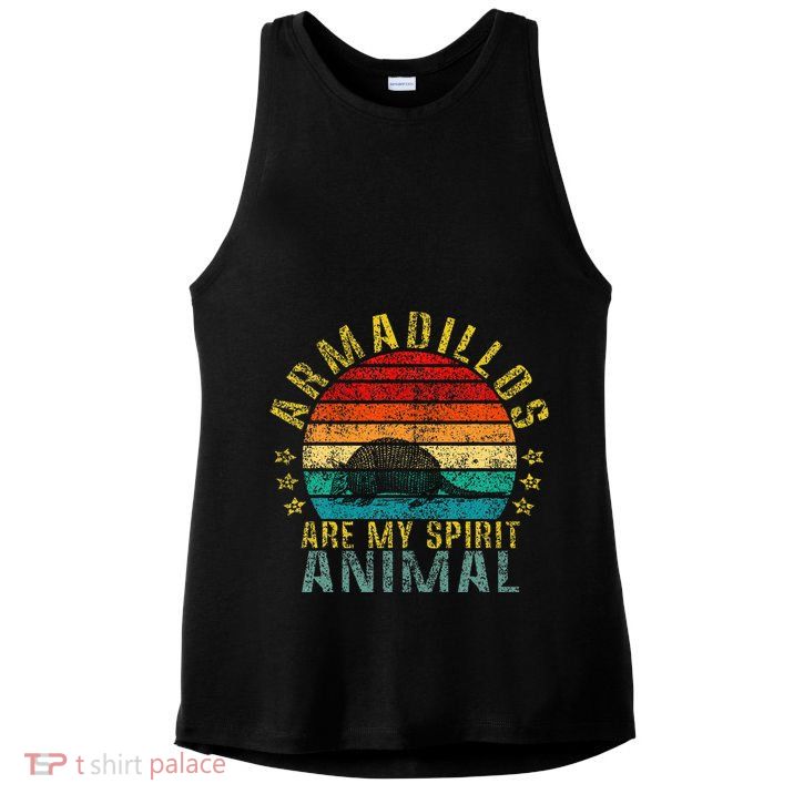 Armadillos Are My Spirit Animal Funny Ladies PosiCharge Tri-Blend Wicking Tank
