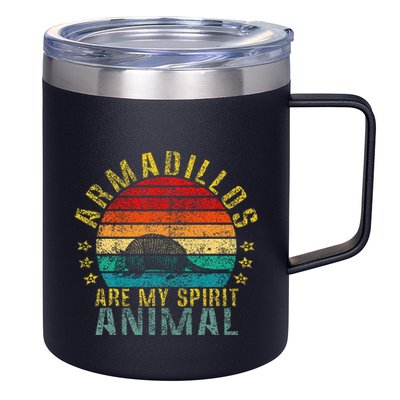 Armadillos Are My Spirit Animal Funny 12oz Stainless Steel Coffee Mug