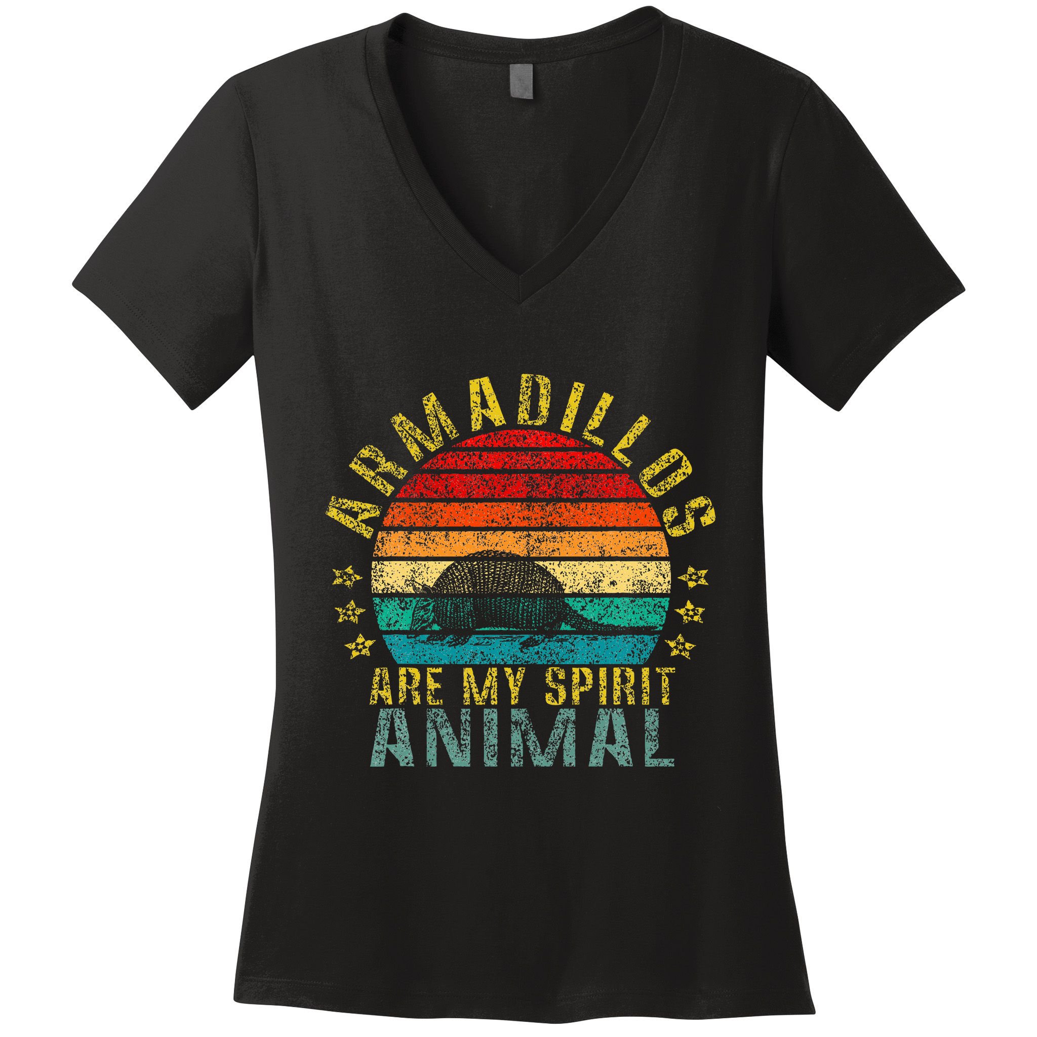 Armadillos Are My Spirit Animal Funny Women's V-Neck T-Shirt