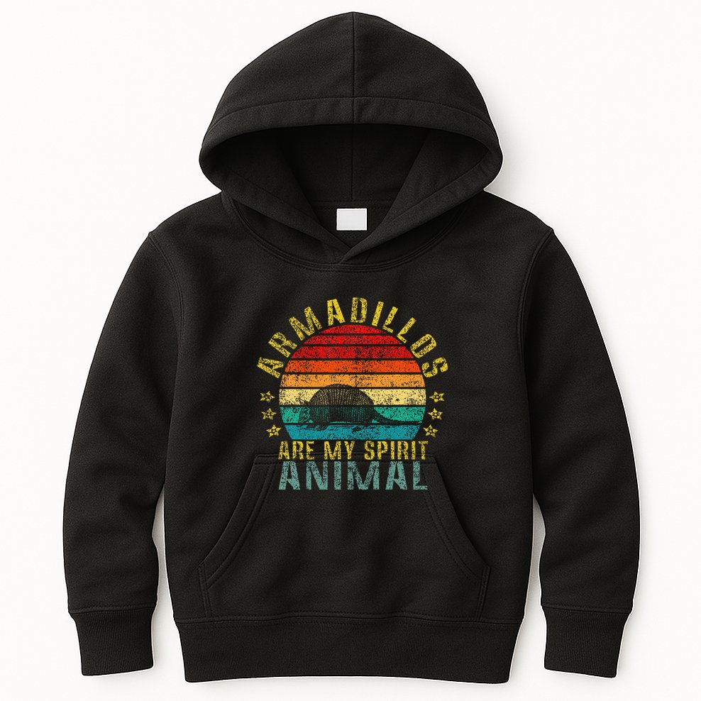 Armadillos Are My Spirit Animal Funny Kids Hoodie