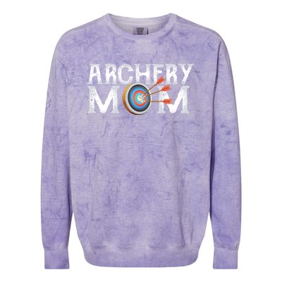 Archery Archer Mom Target Proud Parent Bow Arrow Gift Colorblast Crewneck Sweatshirt