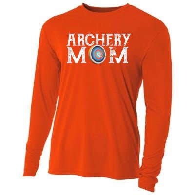 Archery Archer Mom Target Proud Parent Bow Arrow Gift Cooling Performance Long Sleeve Crew