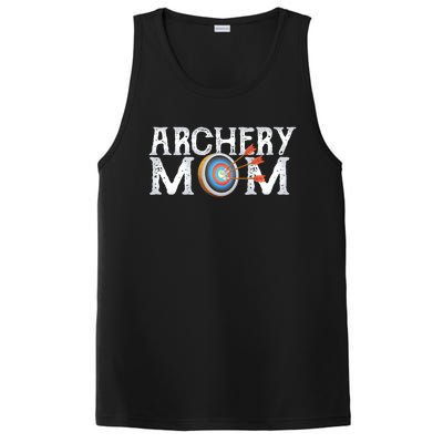 Archery Archer Mom Target Proud Parent Bow Arrow Gift PosiCharge Competitor Tank