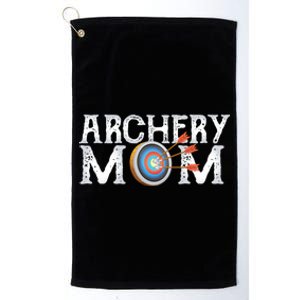 Archery Archer Mom Target Proud Parent Bow Arrow Gift Platinum Collection Golf Towel