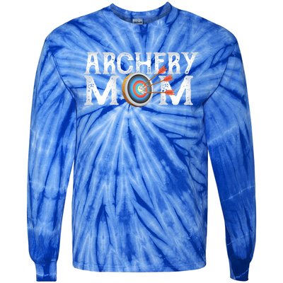 Archery Archer Mom Target Proud Parent Bow Arrow Gift Tie-Dye Long Sleeve Shirt