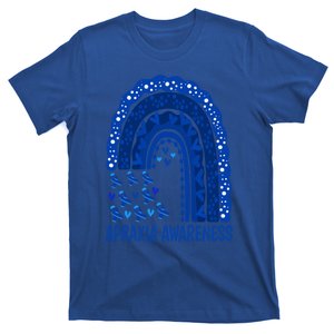 Apraxia Awareness Month Wear A Blue Ribbon In May Rainbow Gift T-Shirt