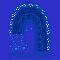 Apraxia Awareness Month Wear A Blue Ribbon In May Rainbow Gift Women's V-Neck T-Shirt