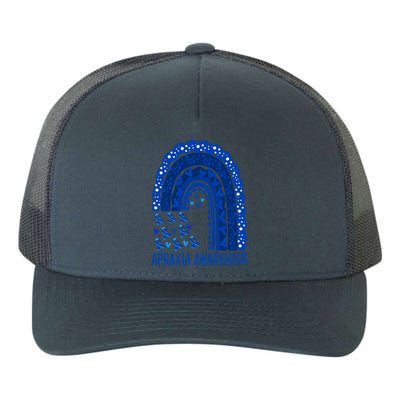 Apraxia Awareness Month Wear A Blue Ribbon In May Rainbow Gift Yupoong Adult 5-Panel Trucker Hat