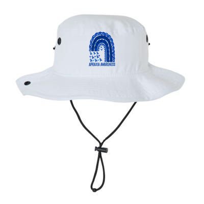 Apraxia Awareness Month Wear A Blue Ribbon In May Rainbow Gift Legacy Cool Fit Booney Bucket Hat