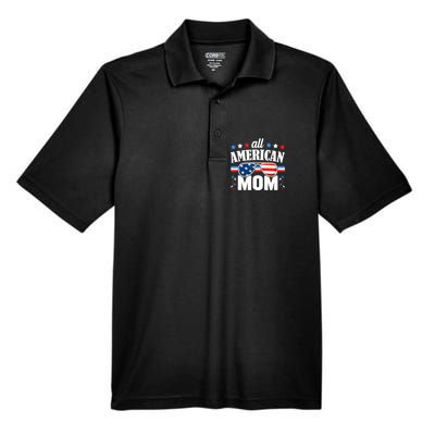 All American Mom 4th of July USA Family Matching Outfit Men's Origin Performance Piqué Polo