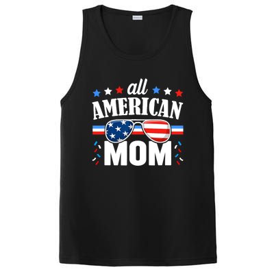 All American Mom 4th of July USA Family Matching Outfit PosiCharge Competitor Tank