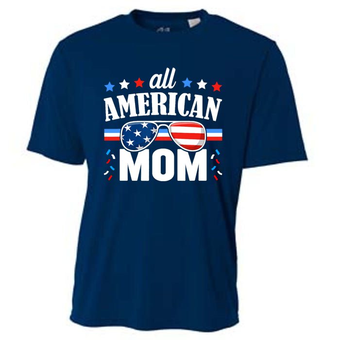 All American Mom 4th of July USA Family Matching Outfit Cooling Performance Crew T-Shirt