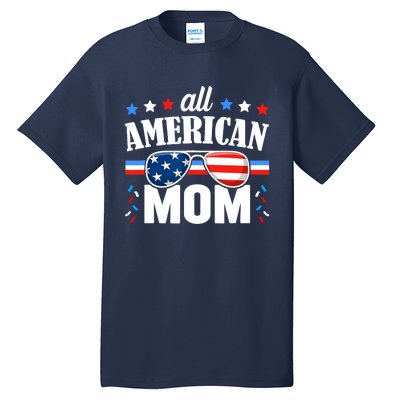 All American Mom 4th of July USA Family Matching Outfit Tall T-Shirt