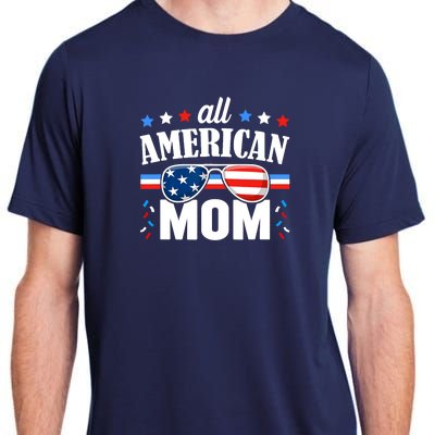 All American Mom 4th of July USA Family Matching Outfit Adult ChromaSoft Performance T-Shirt