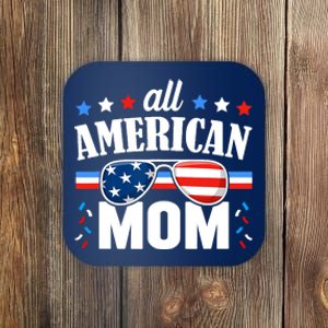 All American Mom 4th of July USA Family Matching Outfit Coaster