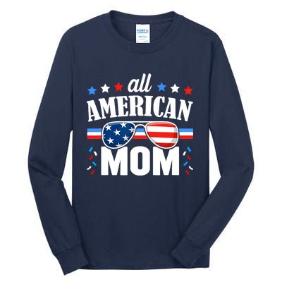 All American Mom 4th of July USA Family Matching Outfit Tall Long Sleeve T-Shirt