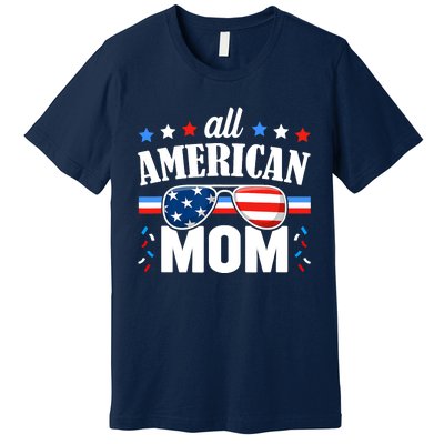 All American Mom 4th of July USA Family Matching Outfit Premium T-Shirt