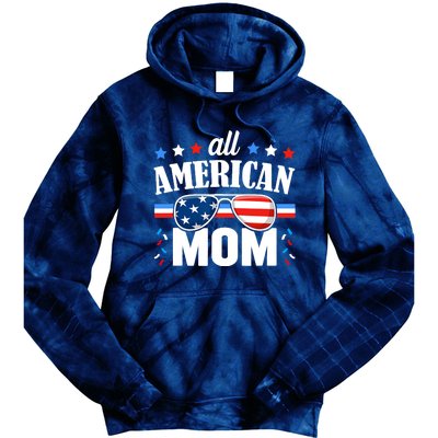 All American Mom 4th of July USA Family Matching Outfit Tie Dye Hoodie