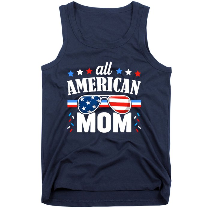 All American Mom 4th of July USA Family Matching Outfit Tank Top