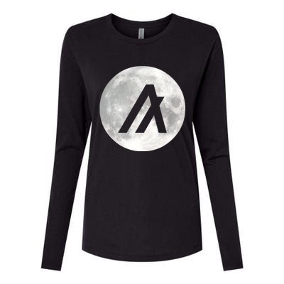 Algorand Algo Moon Crypto Womens Cotton Relaxed Long Sleeve T-Shirt