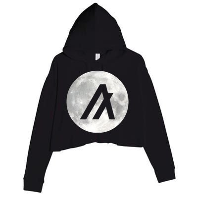 Algorand Algo Moon Crypto Crop Fleece Hoodie