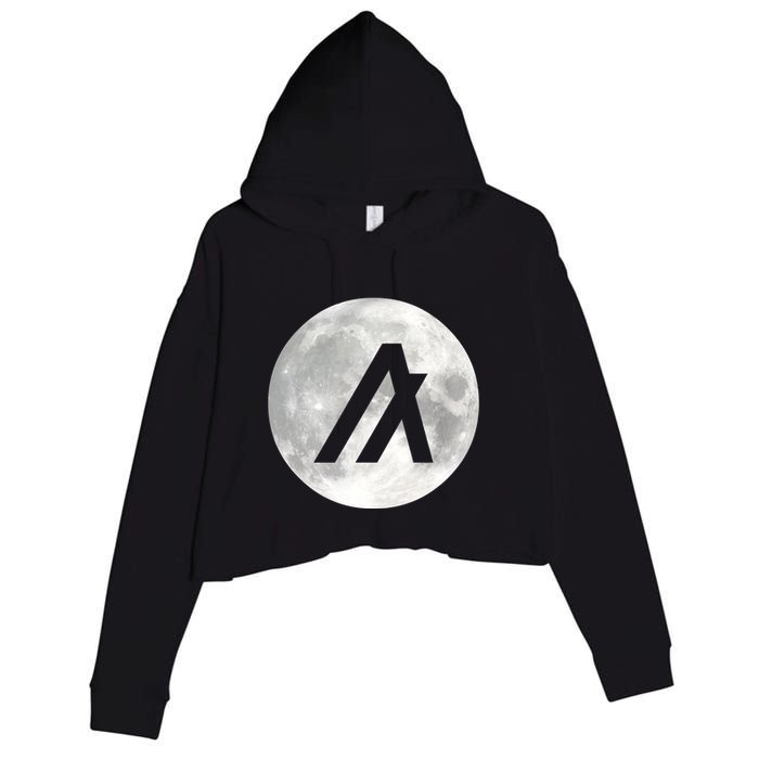 Algorand Algo Moon Crypto Crop Fleece Hoodie