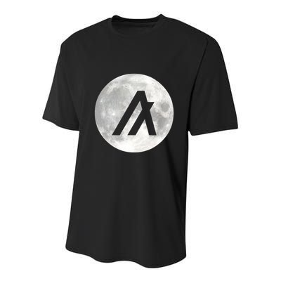 Algorand Algo Moon Crypto Youth Performance Sprint T-Shirt