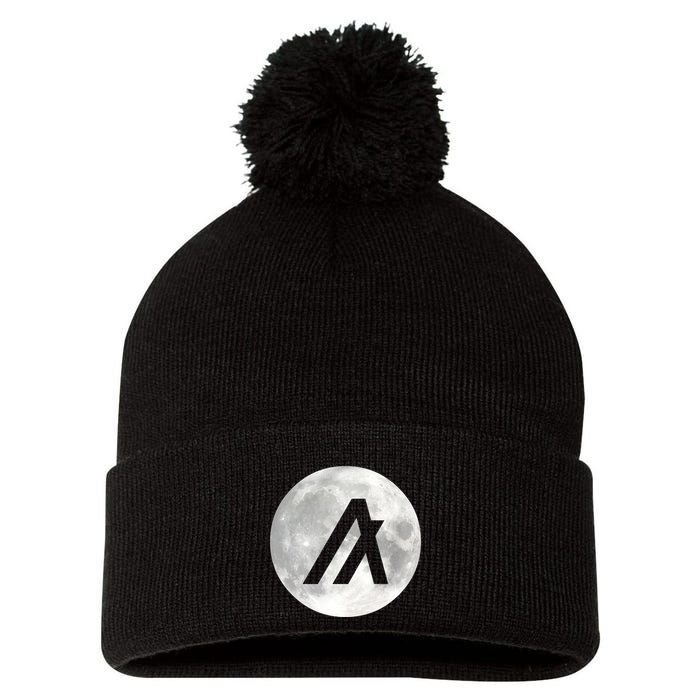 Algorand Algo Moon Crypto Pom Pom 12in Knit Beanie