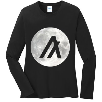 Algorand Algo Moon Crypto Ladies Long Sleeve Shirt