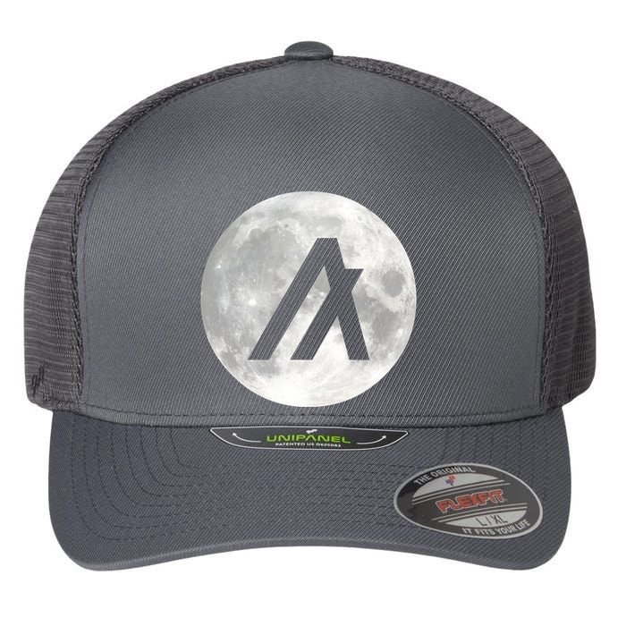 Algorand Algo Moon Crypto Flexfit Unipanel Trucker Cap