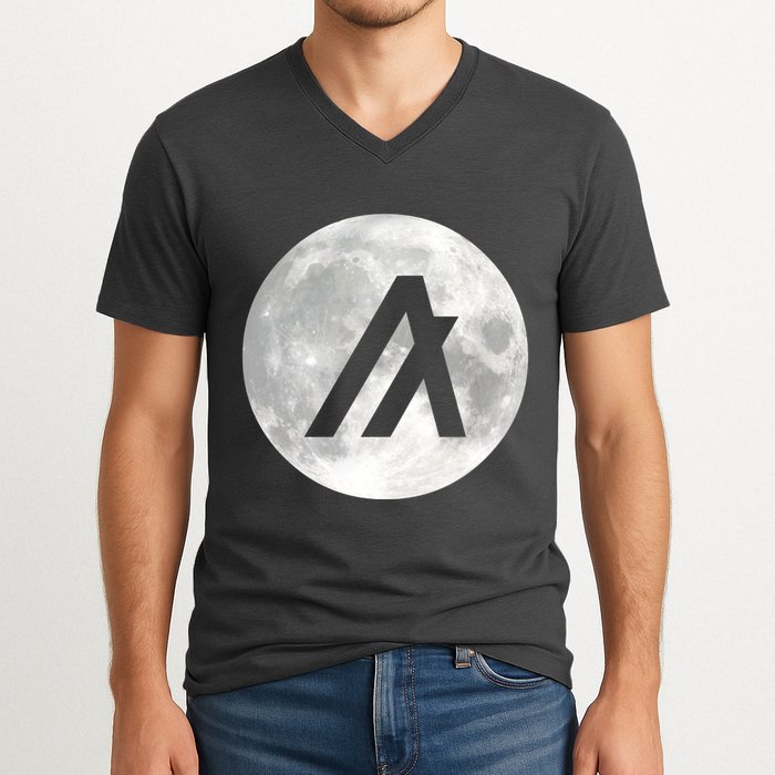 Algorand Algo Moon Crypto V-Neck T-Shirt
