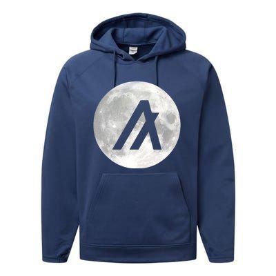 Algorand Algo Moon Crypto Performance Fleece Hoodie