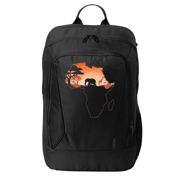 Africa Animal Map Safari African Animals City Backpack