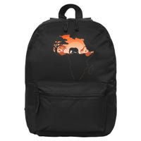 Africa Animal Map Safari African Animals 16 in Basic Backpack