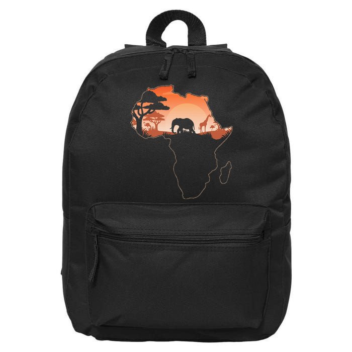 Africa Animal Map Safari African Animals 16 in Basic Backpack